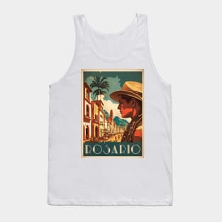 Rosario Argentina Vintage Travel Art Poster Tank Top